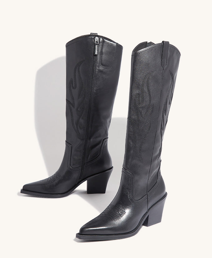 Annie Cowboy Boot - Boots Long | Womens Shoes - Mi Piaci