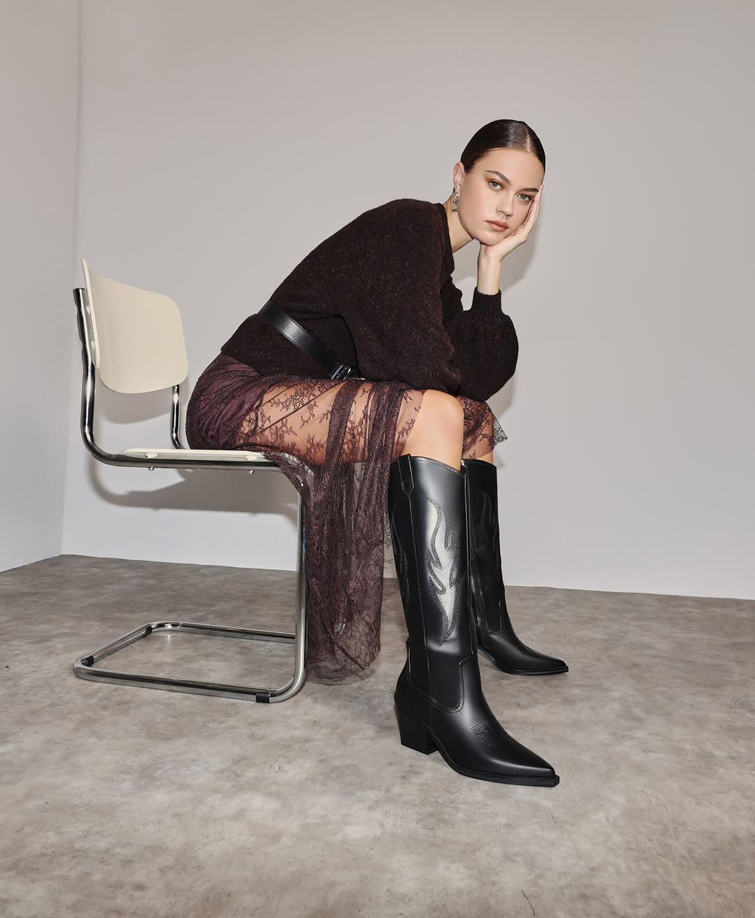 Annie Cowboy Boot - Boots Long | Womens Shoes - Mi Piaci