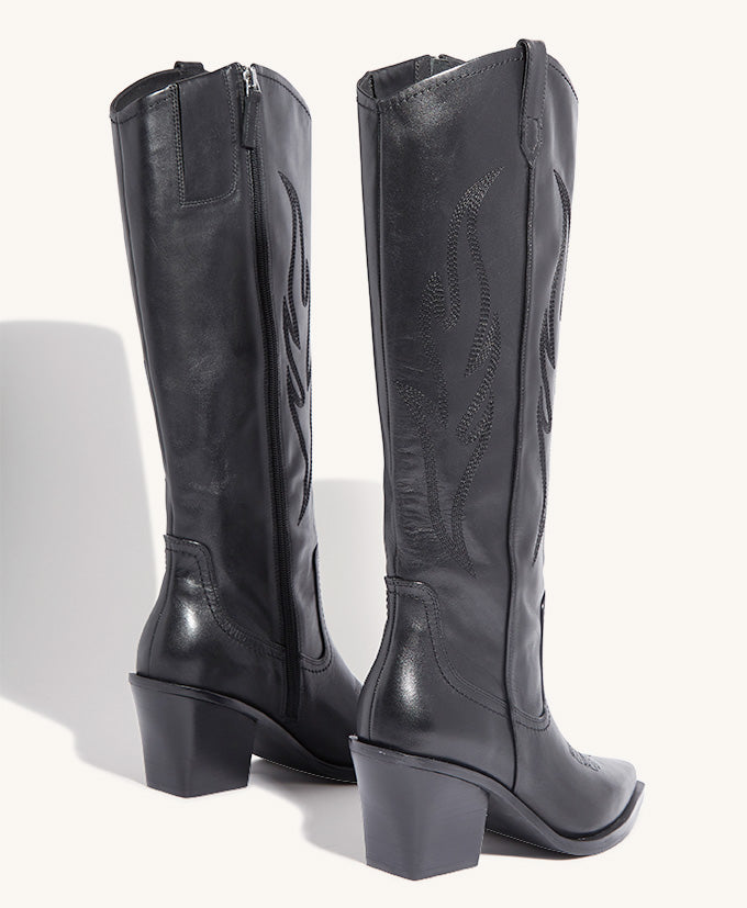 Annie Cowboy Boot - Boots Long | Womens Shoes - Mi Piaci