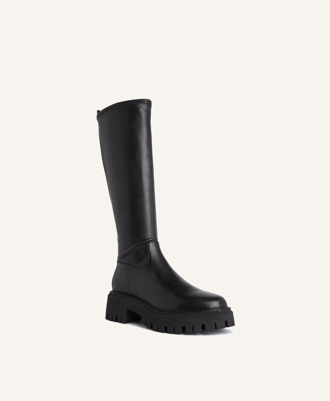 Flint Knee High Combat Boot - Boots Long | Womens Shoes - Mi Piaci