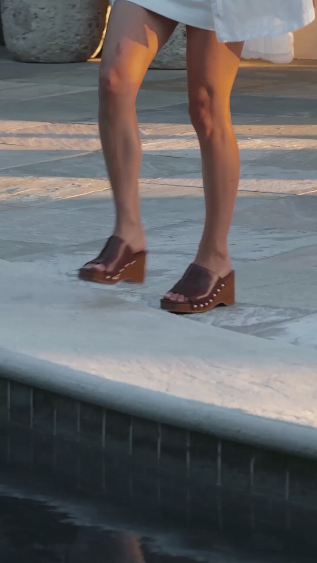 Load video: The Skate Mule in Rich Tan by Rosalie Burns