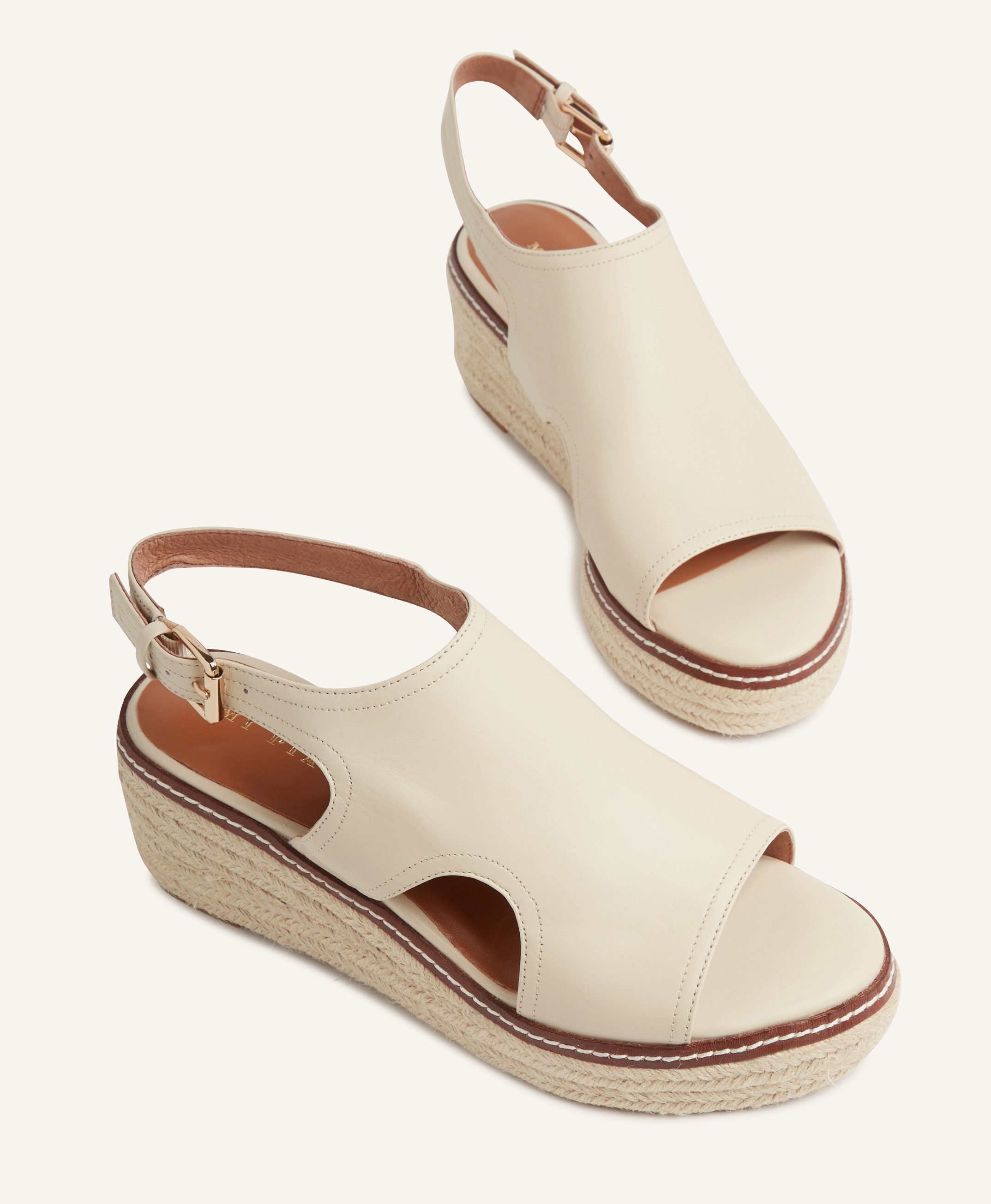 Cream colored wedge sandals new arrivals