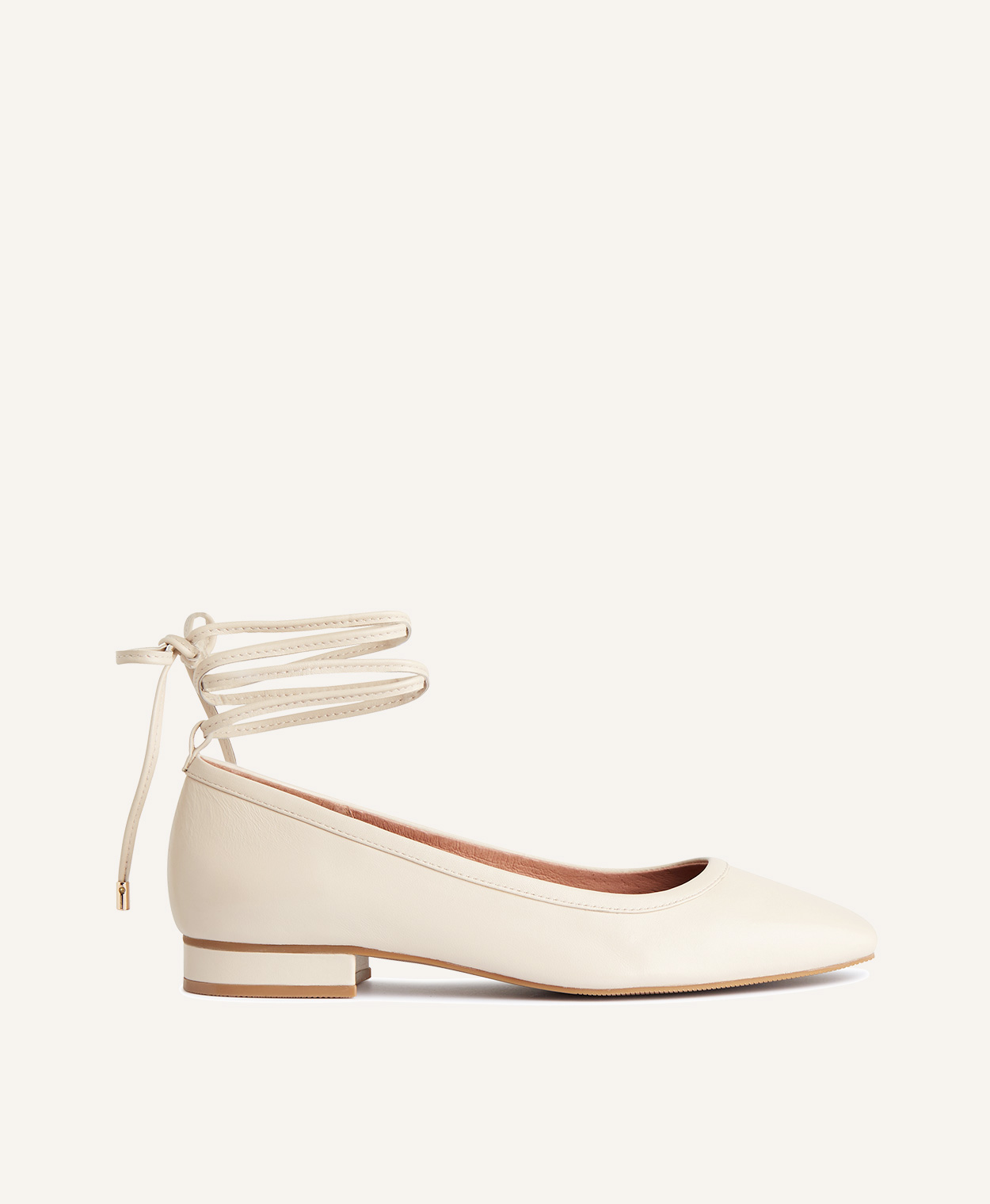 Cream outlet lace flats