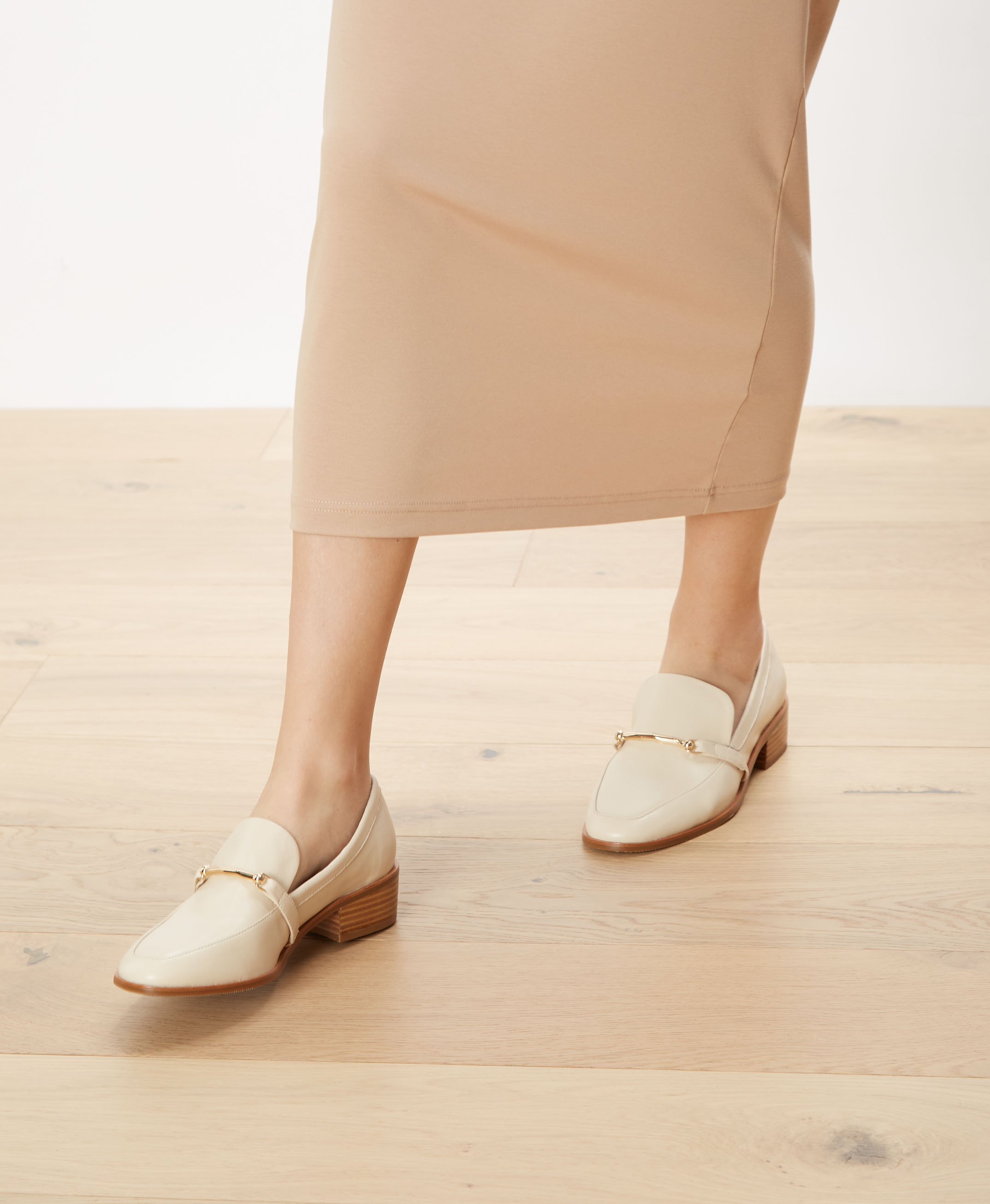 Cream loafers womens on sale
