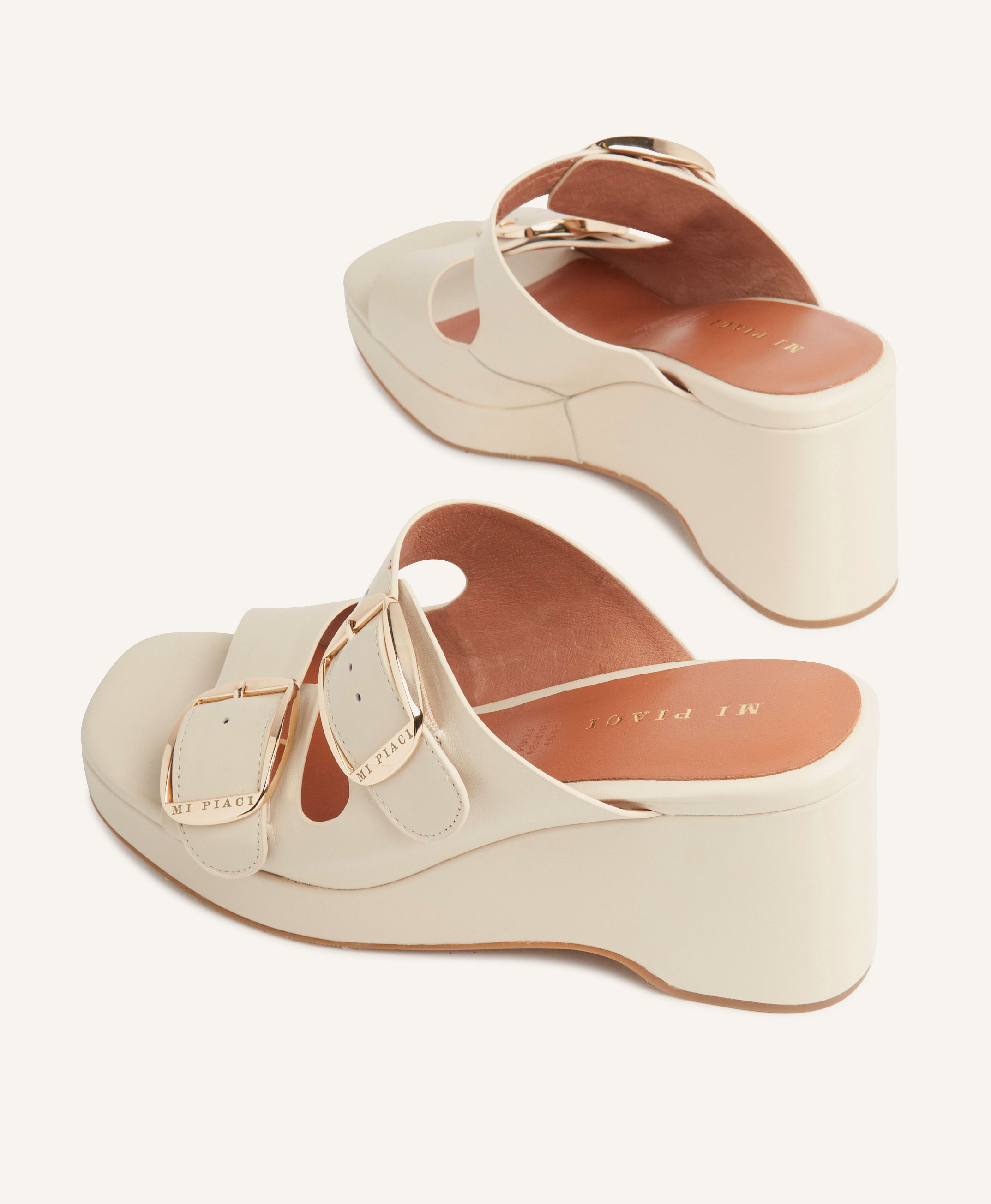 Cream wedge sandals sales
