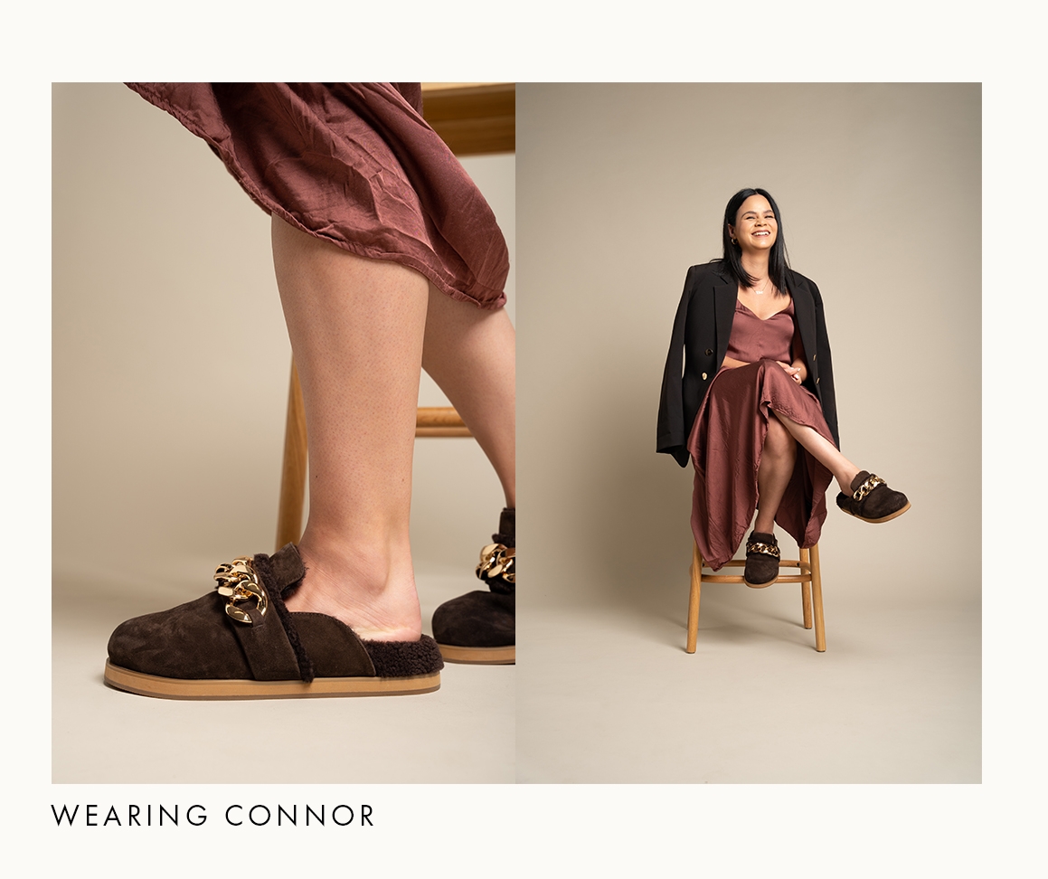 Shop Connor Mules in Dark Coffee Suede