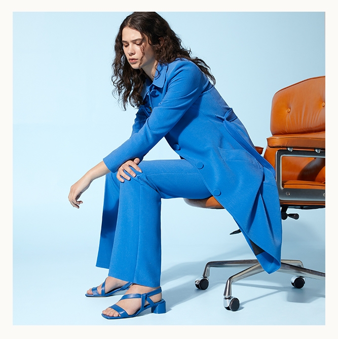 Shop Ali Sandal in Blue Leather