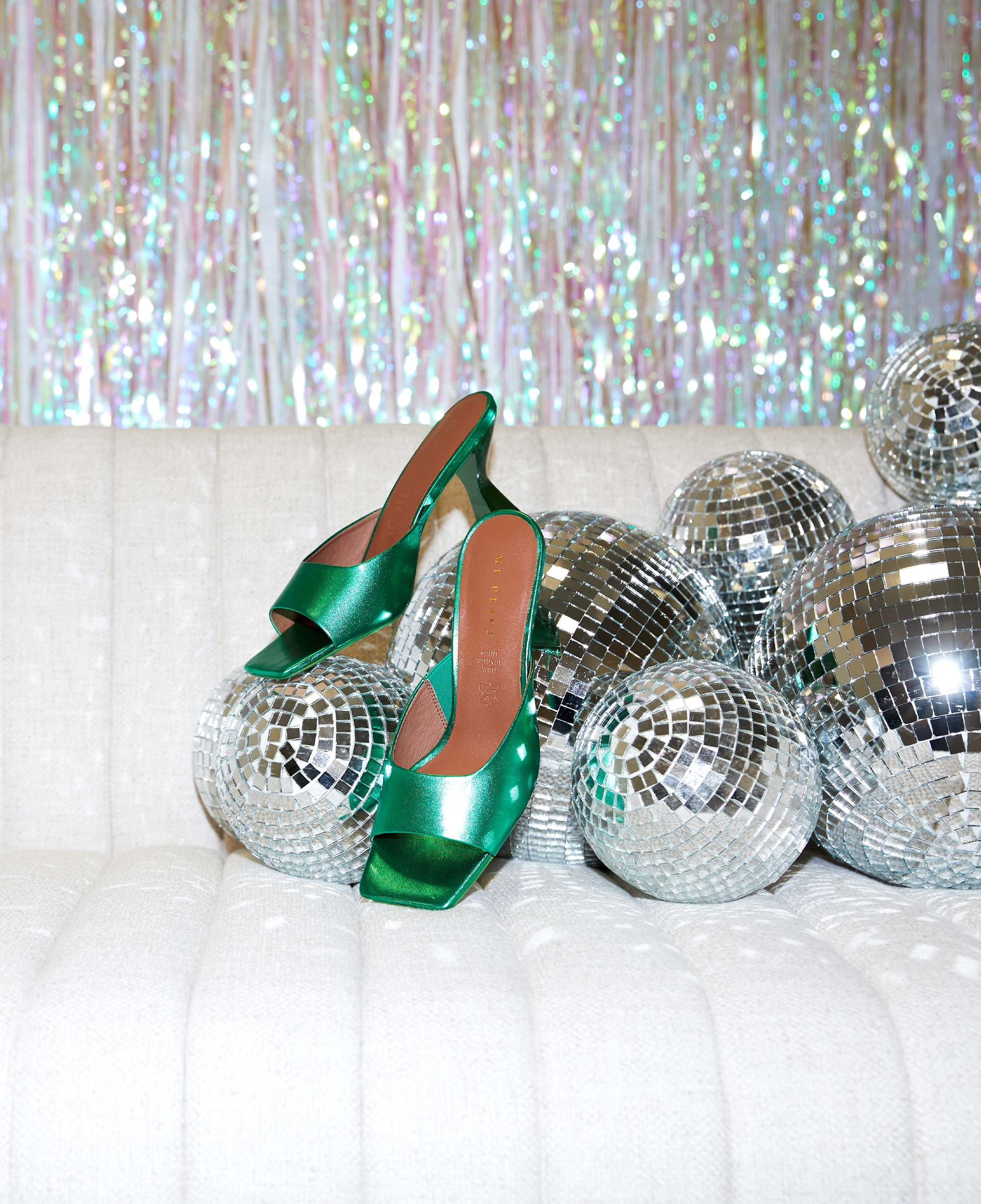 Shop Scandal Mule in Green Foil